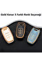 Audi Compatible A1, A3, A4, A5, A6, A7, A8, Q3, Q5, Q7, S4, S5, S6, S7, S8, R8, Tt Gold Edge Tpu Key Case Cover (Black) - 8