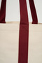 Canvas Tote Bag Burgundy Gusseted Shoulder Bag 320 Gr Front Pocket 100% Cotton 40X35X12 cm - 3