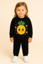 Pineapple Printed Long Sleeve Crew Neck Children's Tracksuit Set Unisex 3 4 5 6 7 8 9 10 11 12 Years