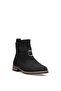 D25Kb-8305 Women's Genuine Nubuck Leather Classic Boots Black - 2