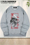 Unisex Loose Fit Attack on Titan Levi Ackerman Anime Printed Oversize Crew Neck Sweatshirt