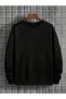 Men's Black Romance Dove Printed Oversized Sweatshirt - 2