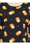 Orange Print Top in Black – 100% Cotton - 7