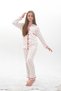Mother-Daughter Front Button Heart Printed 100% Cotton Pajamas Set - 3