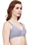 Women Seamless Padded Everyday T Shirt Bra Grey - 5