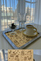 40 Pieces Decorative Paper Tray Serving Mat 20X20 Brown Presentation Paper Serving Paper - 7