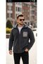 Men's Black Zippered Plush Jacket – Soft Texture, Cold Weather Friendly - 3