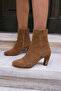 Cezary Women's Taba Genuine Suede Heelled Booties - 8