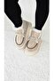 Melinta Women's Suede Fur Detailed Platform Sole Beige Boots - 3