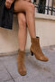 Cezary Women's Taba Genuine Suede Heelled Booties - 4