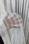 Ecru Stripe Macaroni Tulle Curtain |   1/3 Frequently Pile up |   Lead-Filled |   Suitable for Living Room, Sitting Room and Bedroom - 2
