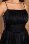 Chiffon Ruched Detail Strap Mini Dress - Black - 2