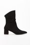 Women's Bellows Short Thick Heeled Boots - 3