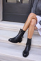 Oskar Women's Black Genuine Leather Boots - 3
