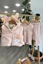 Winter Rabbit Embroidered, 3-Piece Inflatable Vest Plush, Welsoft Lined, Thick 3 Thread Baby Girl Set - 2