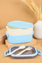 2-Layer Leakproof Carry-On Covered Lunch Nutrition Storage Container - Microwave Safe - 4