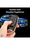 Audi Compatible A3, A4, A6, A7, A8, B9, C8, 4K, D5, S7, S8, Q7, Q8, E-Tron Gold Edge Tpu Key Case Cover (Red) - 5