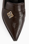 Jaklin Brown Pointed Toe Low Heel Women's Shoes - 4