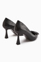 Hiam Black Buckle Women's Heeled Shoes - 6