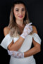 Short Elegant Lace Bridal Gloves Wedding Evening Dress Party Accessory - 5