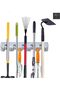 Mop and Broom Holder Wall Mount | 5 Position with 6 Hooks | Garden Tool Organizer Rack for Ki - 7