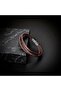 Brown Leather Men's Bracelet – Titanium Steel with Magnetic Lock 31833B14D4 - 3