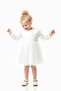 Baby Girl Children's Birthday Party Wedding Dress Long Sleeve Rose Bow Tulle Tutu Lined - 7