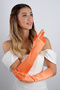 Premium Satin Long Evening Gloves Opera Length Engagement Wedding Prom Evening Dress Stylish Accessory - 3