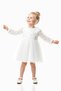 Baby Girl Children's Birthday Party Wedding Dress Long Sleeve Rose Bow Tulle Tutu Lined - 8