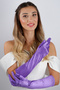 Premium Satin Long Evening Gloves Opera Length Engagement Wedding Prom Evening Dress Stylish Accessory - 3