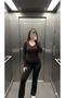 Premium Modal Fabric Finger-Looped V-Neck Women's Bodysuit