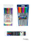 3-Piece Stationery Pen Set (8-Piece Ballpoint Pens, 6-Piece Glitter Gel, 4-Piece Fineliner)