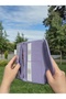 Genuine Leather Women's Wallet with Phone Compartment Purple 1055 - 4