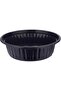 Disposable Microwaveable Rectangular Black Base, Meal Prep Container 16 ounce with Clear Lid - 3