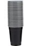 Black Plastic Cups, 12 oz, Durable Disposable Cold Drink Cups for Parties and Events