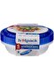 Clear Ribbed Round Microwave Bowl 24oz with Multicolour Lids, 5 Sets - 7