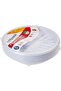 Disposable Food Serving Plastic Round Plate white 7 Inches, 25 Pieces - 3