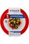 Clear Ribbed Round Microwave Bowl 24oz with Multicolour Lids, 5 Sets - 2
