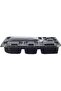 Disposable 4 Compartment Black Base, Bento, Food Storage, Microwavable Meal Prep Container w