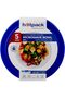 Clear Ribbed Round Microwave Bowl 24oz with Multicolour Lids, 5 Sets - 3