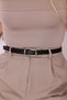 Gold Buckle Women's Belt Dress Belt Shirt Belt Trouser Belt - 2