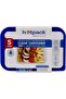 Heavy Duty Clear Microwave Container 750ml with Multicolour Lids, 5 Sets - 3