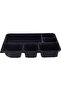Disposable 4 Compartment Black Base, Bento, Food Storage, Microwavable Meal Prep Container w - 3