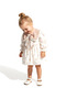 Baby Girls' Collared Floral Lined Long Sleeve Dress for Birthday, Party, Wedding, Special Occasion - 5