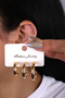3-Piece Gold Color Women's Earrings - 2
