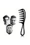 Wide Tooth Black Hair Wax Comb Styling Shape Comb - 2