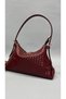 The Moiss Knitted Textured Burgundy Color Hand and Shoulder Bag - 4