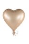 Sand Beige Color Heart Foil Balloon