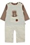 Jacquard Quilted Jumpsuit 2-Piece Set (Bearish) Ecru
