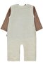 Jacquard Quilted Jumpsuit 2-Piece Set (Bearish) Ecru - 2